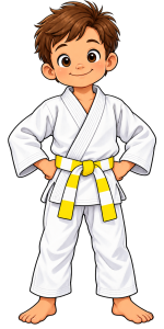 Judoka Ceinture Blanche-Jaune