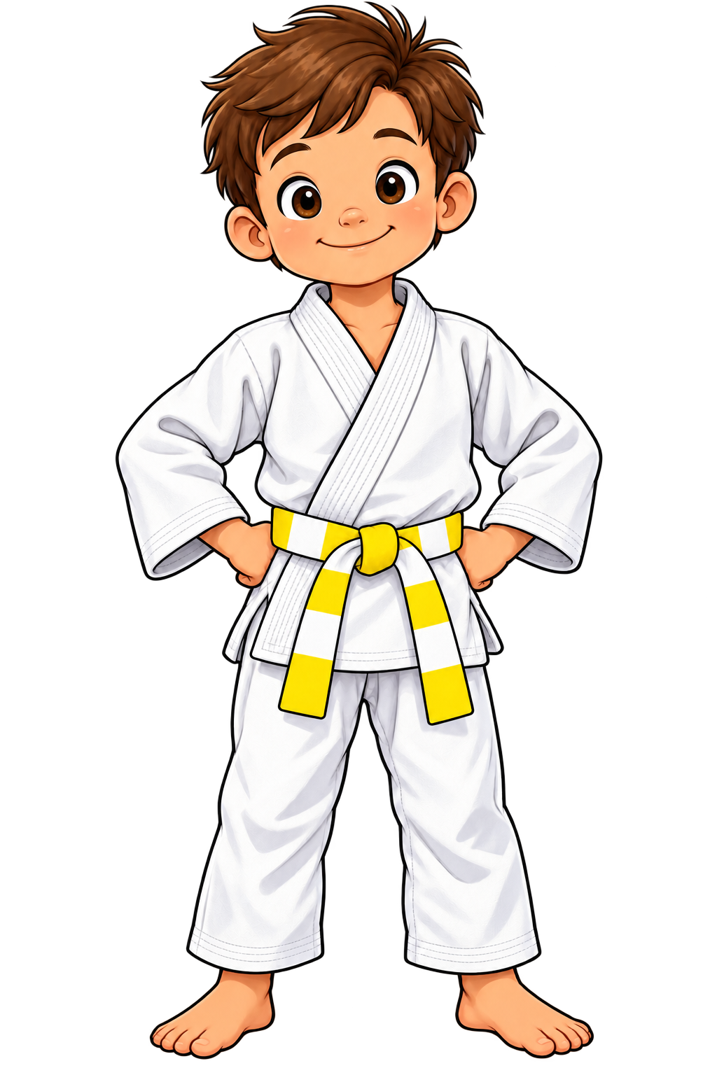 Judoka Ceinture Blanche-Jaune
